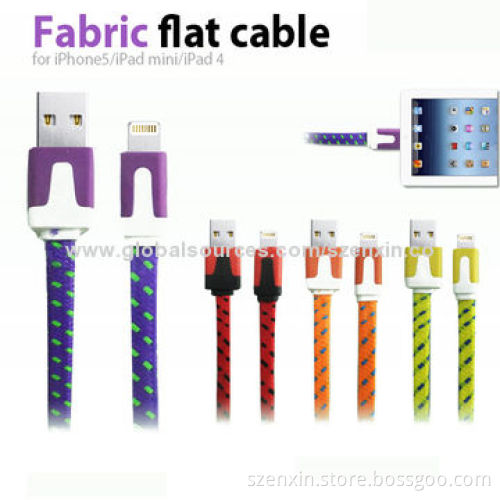 8-pin Fabric Small Noodle Cable for iPhone 5/5c/5s